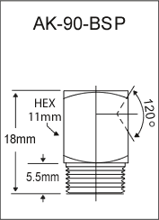 1/8"-28 BSP 90 Deg. Flush Fitting