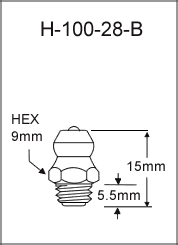1/4"-28 UNF BRASS GREASE FITTING