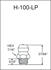 1/4"-28 Taper Thread Leakproof Grease Fitting