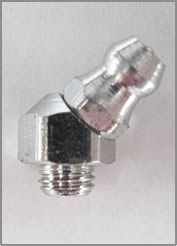 1/4"-28 UNF-2A 45 Degree Angle Grease Fitting
