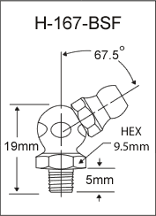 1/4"-26 BSF Grease Fitting