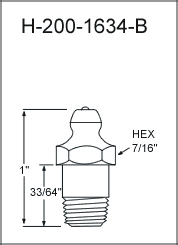 1/8" PTF Leakproof Grease Fitting