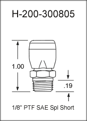1/8" PTF Vent Grease Fitting with felt filter