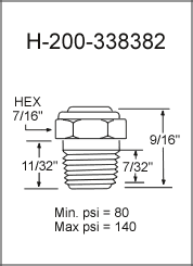 1/8" PTF Leakproof Pressure Relief Grease Fittings