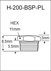 1/8"-28 BSP Thread Plug