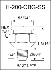 STAINLESS STEEL BUTTON HEAD GREASE FITTING