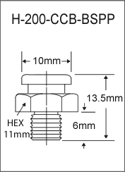 1/8"-28 BSPP Button Head Grease Fitting
