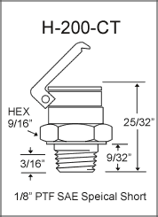1/8" P.T.F Grease Fitting
