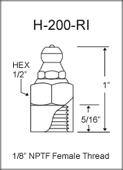 1/8" Female Thread Grease Fitting