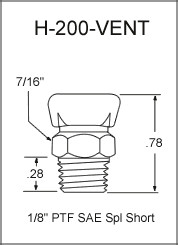 1/8" PTF Vent Grease Fitting