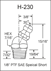 1/8" PTF Grease Fitting