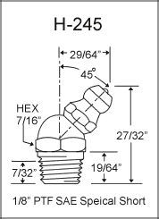 1/8" PTF Grease Fitting