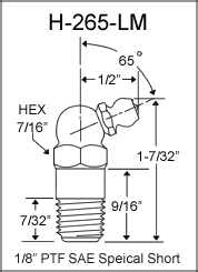 1/8" PTF Grease Fitting