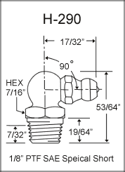 1/8" PTF Grease Fitting