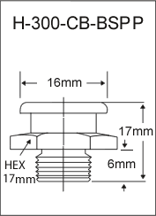 1/4"-19 BSPP Button Head Grease Fitting
