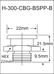 Brass Giant Button Head BSPP