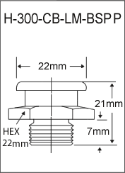 1/4"-19 BSPP Button Head Grease Fitting
