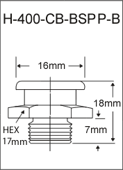 3/8-19 BSPP BRASS BUTTON HEAD GREASE FITTING