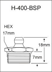 3/8"-19 BSP Grease Fittings