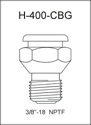 3/8"-18 NPTF Giant Button Head Grease Fittings