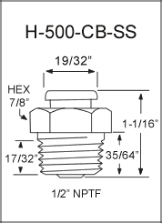 STAINLESS STEEL BUTTON HEAD GREASE FITTINGS