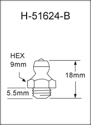 5/16"-24 UNF BRASS GREASE FITTING