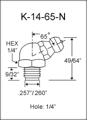 65 Degree Drive Type Fitting