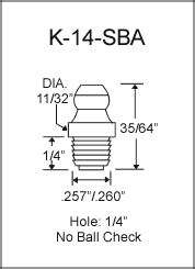 1/4" Drive Grease Zerk