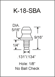 1/8" Drive Zerk Fitting
