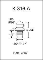 3/16" Drive Type Grease Fittings