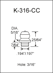 3/16" Drive Grease Nipple