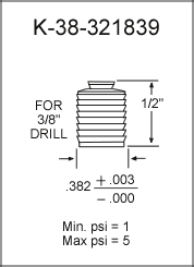 3/8" Drive Type Pressure Relief Grease Fittings