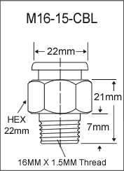 16MM X 1.5MM BUTTON HEAD GREASE FITTING