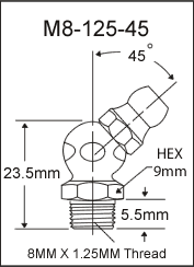 8MM X 1.25MM GREASE FITTING