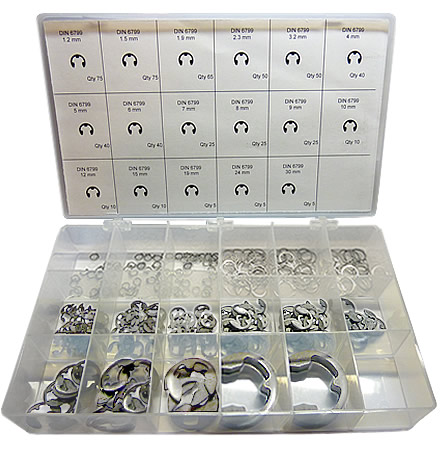 STAINLESS STEEL METRIC E RING KIT