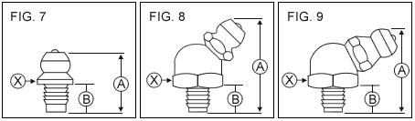 DRIVE TYPE GREASE FITTINGS