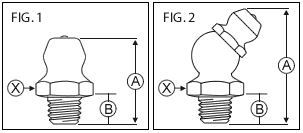 1/4"-28 Straight Thread Grease Fittings